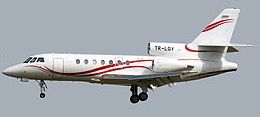 Un aereo Falcon 50